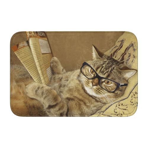 玄関マット おもしろ 猫 猫柄 面白い ねこ バスマット 室内 屋外 足拭きマット カーペット おしゃれ 北欧 滑り止め付き 洗える ベットルーム 浴室 台所 寝室 業務用 家庭用 40×60cm