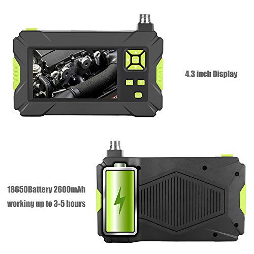 Loijon P30 Endoscópios de mão verdes industriais 4.3 polegadas de alta definição 1080p endoscópio da