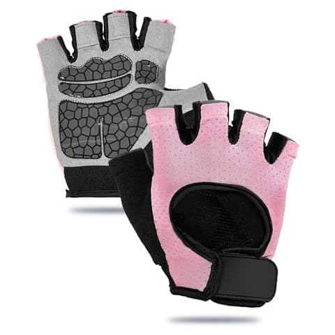 sunnex Gym Gloves for Women, Workout Gloves Women, Fingerless Gloves for Weightlifting, Lightweight Breathable Fitness Gloves, Sports Gloves for Training Lifting Weight Cycling Climbing Rowing Cover