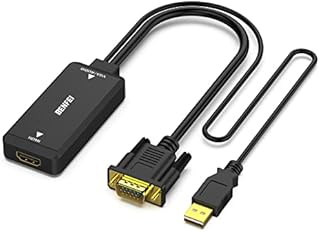 VGA to HDMI, Benfei VGA to HDMI Adapter with Audio Support and 1080P Resolution - VGA Input to HDMI Output
