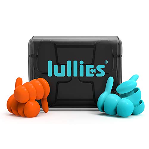 Lullies Ear Plugs - 2 Pairs (SkyBlue and Volcano) Noise Cancelling Reusable Earplugs