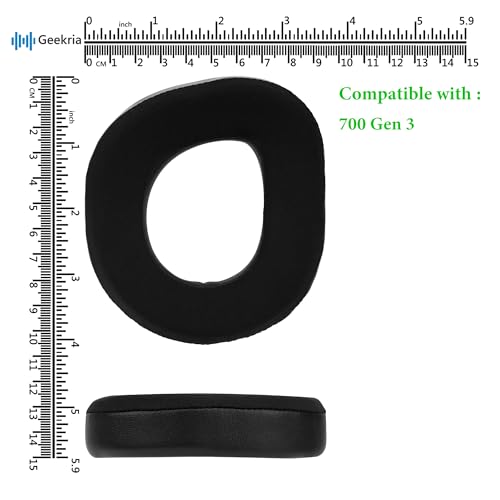 Geekria Almohadillas de Repuesto de Gel Refrigerante para Oreja Compatibles con Audífonos Turtle Beach Stealth 700 Gen 3, Almohadillas para Oreja (Negro) miniatura 6