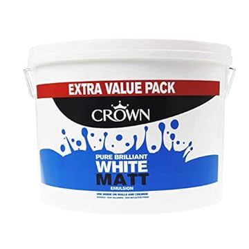 CROWN Matt Emulsion Paint 7.5L Pure Brilliant White