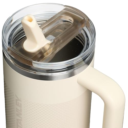 Image of STANLEY Quencher ProTour Flip Straw Tumbler with Leakproof Lid 40 oz | Built-In Straw and Handle | Cup Holder Compatible for Travel | Insulated Stainless Steel Cup | BPA-Free | Cream Fade
