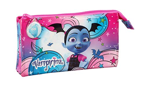 Vampririna Oficial Estuche Escolar 220x30x100mm, Multicolor, Unica Cover
