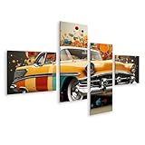 islandburner Prime Bild auf Leinwand Buntes Altfahrzeug Farbspritzer Bilder Wandbilder Poster