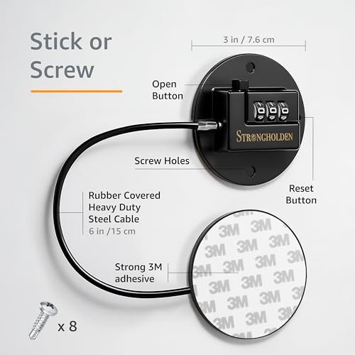 Image of Fridge Lock for Kids - No Keys Needed (Black & Round)