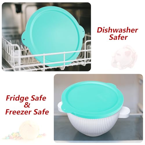 Image of Silicone Cover Compatible with 2QT Ice Cream Mixing Bowl, Silicone Lid for Kitchenaid Freezer Bowl Accessory, Dishwasher Freezer Safe