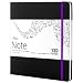 Articka Note - Quaderno da disegno con copertina rigida, con copertina rigida, 25 x 25 cm, 120 pagine con chiusura elastica, carta da 180 g/m², ideale per matite, grafite, carbone, penna
