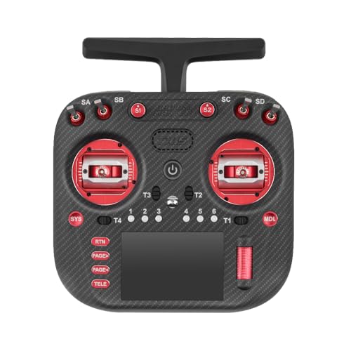 RADIOMASTER TX15 Max 3.5inch IPS Touchscreen Radio Controller ExpressLRS With AG02 CNC Hall Gimbal Built-in Gyro Microphone (Red FCC Mode 2)