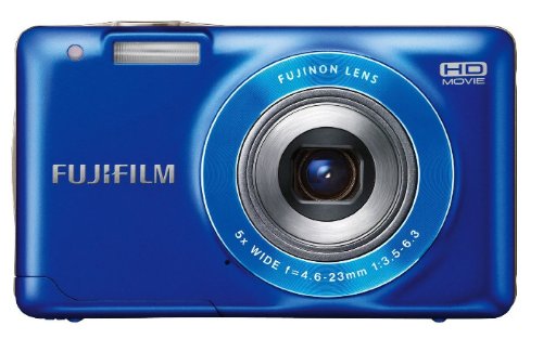 Image of Fujifilm FinePix JX500 14MP Point-and-Shoot Digital Camera (Blue) with SD Card, Carry Case