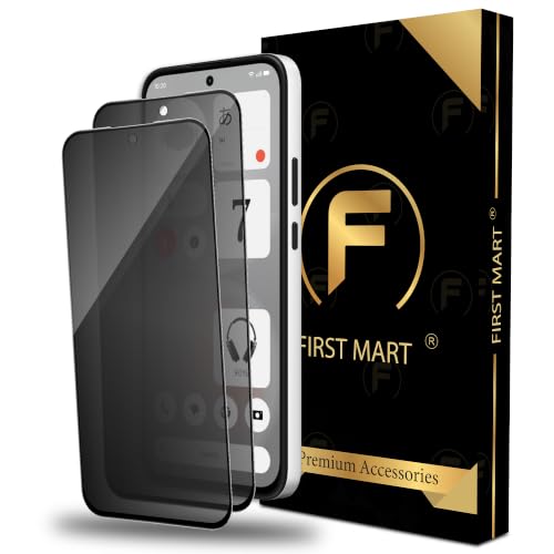 Image of FIRST MART Privacy Tempered Glass for Nothing Phone (4b), 2 Pack | Anti-Spy 9H Screen Protector, Edge-to-Edge, Case-Friendly, Scratch Resistant, Bubble-Free