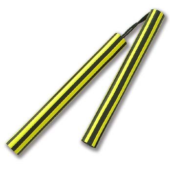 Foam Rubber Training Yellow/Black Stripes Corded