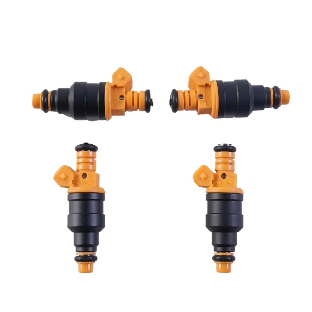 Fuel Injector Nozzle Assembly 4 PCS Compatible with 1983-1995 240 244 245 740 745 940 2.3L 760 780 960 505 2.8L - Replaces 0280150762