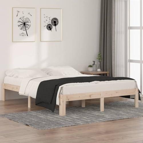 Gecheer Massivholzbett Holzbett Komfortbett Bettrahmen Seniorenbett Doppelbett/Einzelbett Jugendbett Landhausbett Gästebett Betten Bett für...