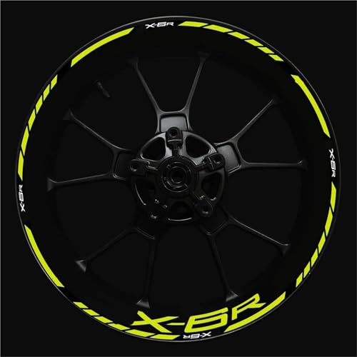 Autocollants Réfléchissants de Moyeu Haute Finition pour Jante Kawasaki ZX 6R 17"