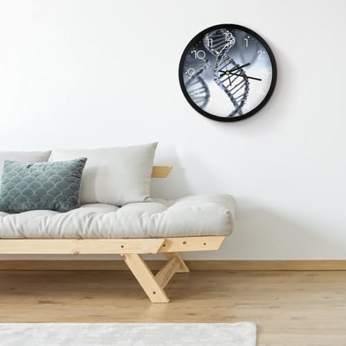 Grande horloge murale numérique à piles au design chaîne ADN pour intérieur chic - 5