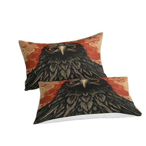 Housse de couette aigle 200x200 cm avec 2 taies d'oreiller pour lit double - 6