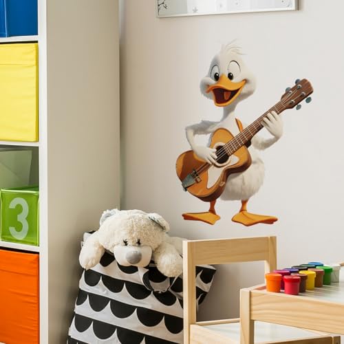 Vinilo decorativo de pared Patito guitarrista miniatura 5