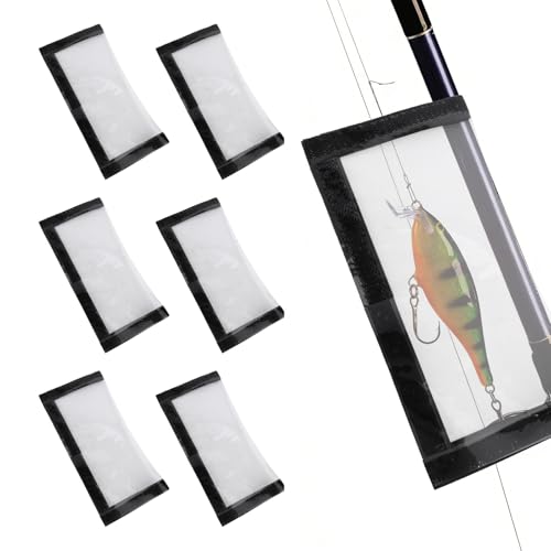 Goktvai 6pcs Clear Fishing Lure Wraps Transparent Lure Covers Bait Gloves Fish Hook Storage Protectors Pole Sleeve Guard to Keep Fishermen Fishing Safe for Rod