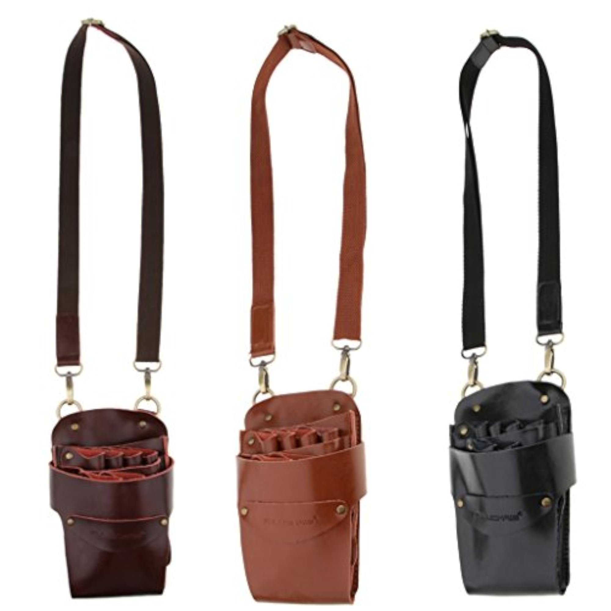 Brown Hairdressing Barber Scissors & Tools Holder Pouch