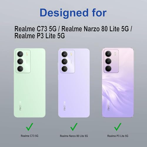 Image of amazon basics Back Case Cover for Realme C73 5G | MagSafe Case with Built-in Metal Ring | Supports MagSafe Charger, Wallet & Car Mount | Shockproof Hybrid PC + TPU | Blue