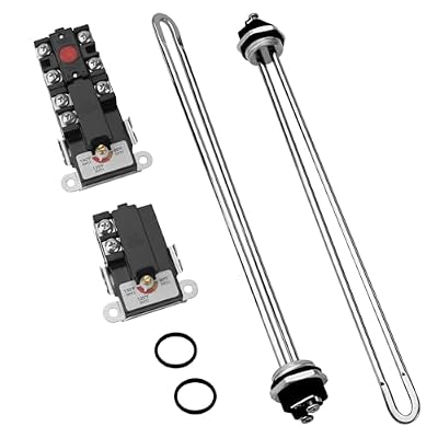 EWH-01 Electric Water Heater Tune-Up Kit by puxyblue - Fit for A O Simith Ken-more Whhirl-pool with Water Heater Thermostat, Water Heater Elements - 4500W 240V, T-O-D Style Water Heater Parts