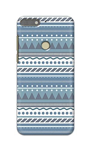 Image of Printed Hard Back Cover Case for Honor 7C | Huawei Y7 Prime 2018 | Huawei Y7 2018 | Nova 2 Lite Back Cover (Seamless Geometric Tribal Pattern) -1803