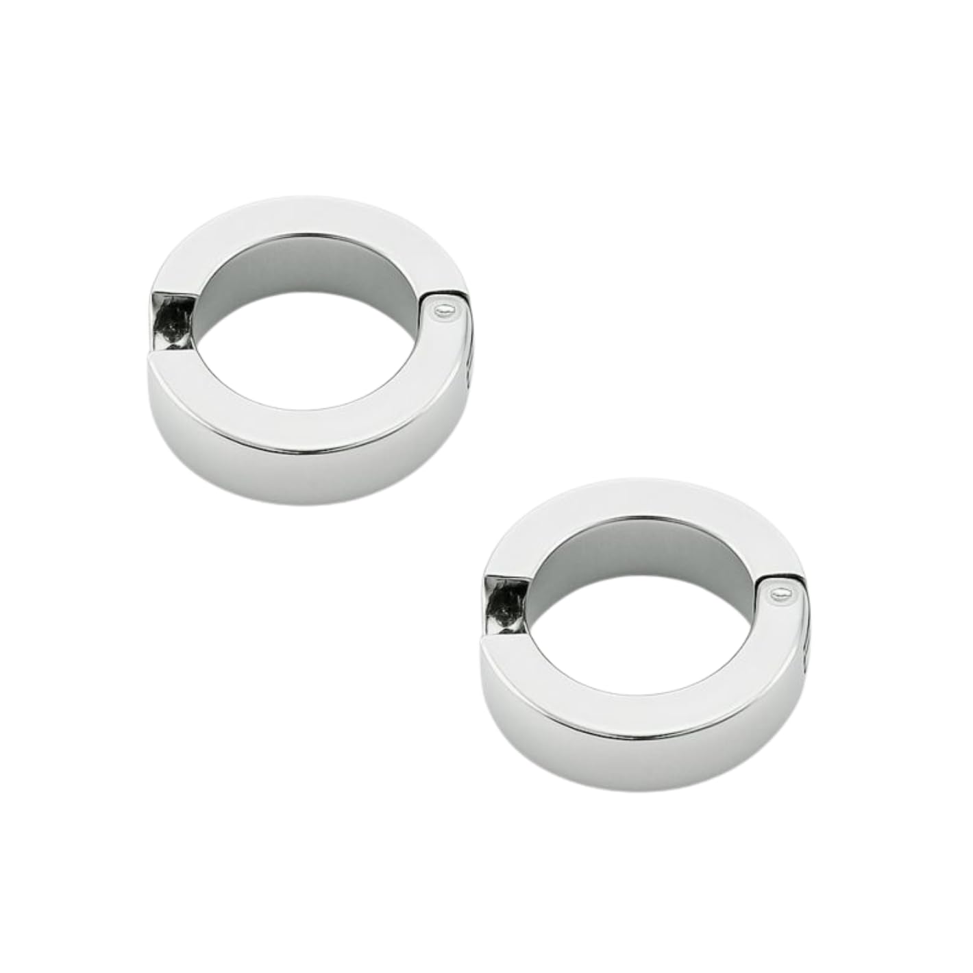 PVD Plated 316L Surgical Steel Fake Ear Clip – 8mm Diameter - Steel, Black & Gold - Sold as Pair-image-22