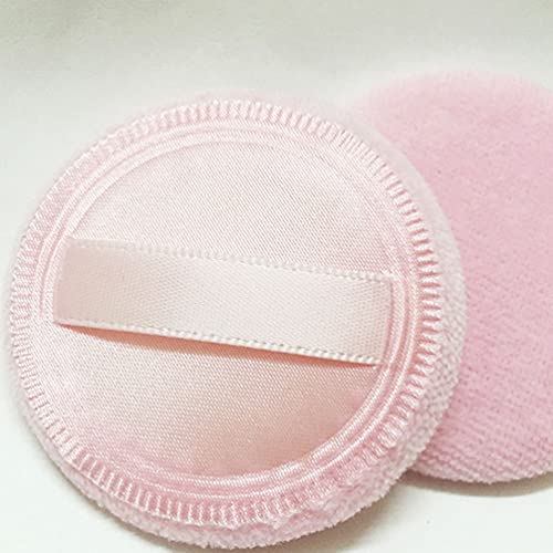Lurrose 8pcs Powder Puff, Loose Powder Puff Soft Makeup Powder Puffs Round Body Powder Puff for Women Ladies Pink - Image 2