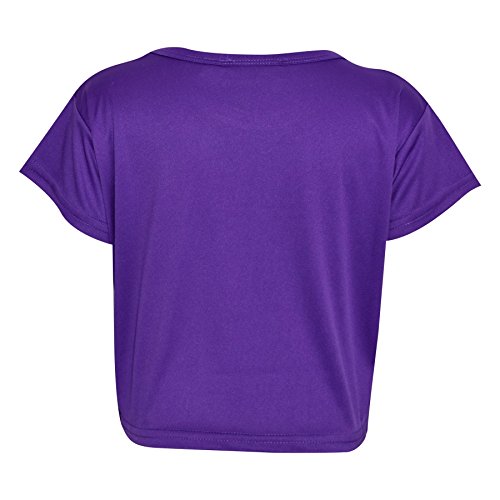 Crop top violet 98 et legging extensible pour éviter les irritations