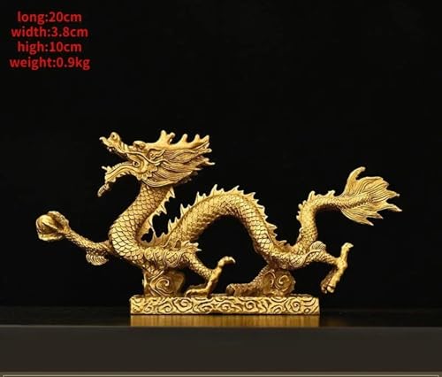 Mascotte dragon en cuivre 7,8 pouces objet d'art ciselé - 5
