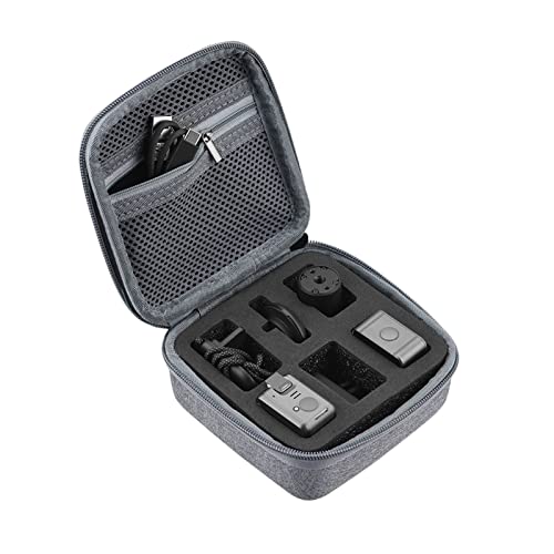 Consejos para Comprar Cajas, almacenamiento y transporte los mejores 10. 50 Estuche de Transporte para Cámara, Caja de Almacenamiento Portátil, Bolso de Mano Compatible con Action 2, Bolso de Transporte Protector para Cámara de Acción