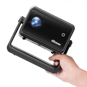 [Electric Focus] Mini Projector with WiFi and Bluetooth,1080P Portable Projector, iSinbox Outdoor Movie Projector for Bedroom/ Phone/ Laptop 200″ Screen 15000LM Ceiling Projector Adjustable