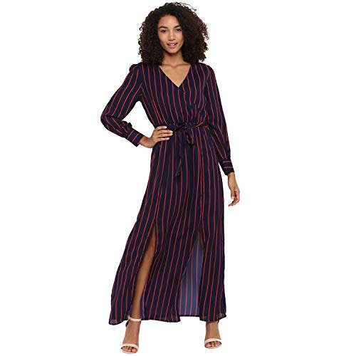 Image of Harpa V-Neck Vertical Stripes Dress