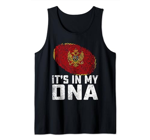 Distressed It's In My DNA Montenegro Flag Men Women Kids Tank Top