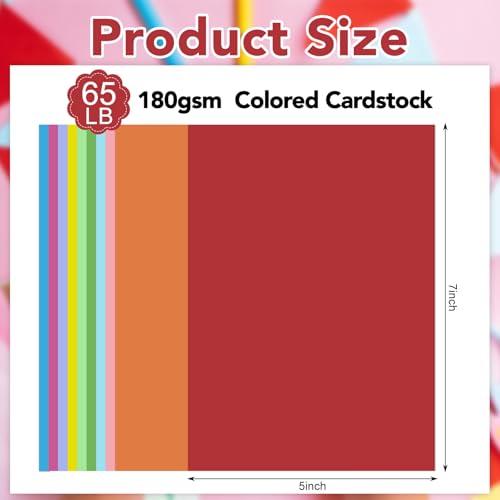 240 Sheets Colored Cardstock 5 x 7, 10 Colors, 65Lb - image 2
