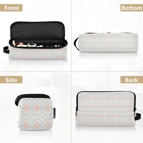 Bolsa para herramientas de cabello y estera resistente al calor impermeable para rizadores, planchas y accesorios, organizador portátil floral pastel miniatura 5