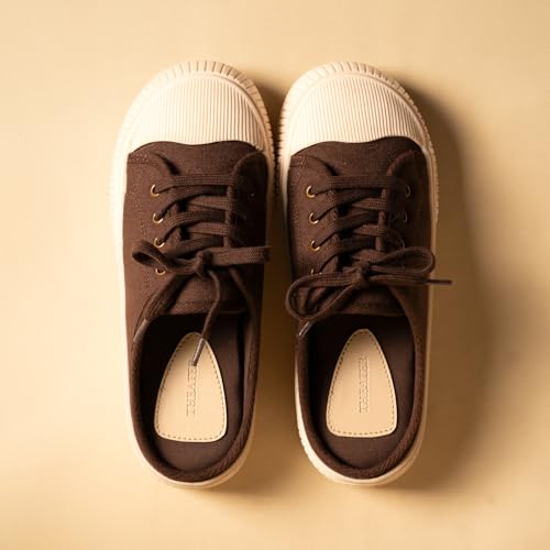 Image of Theater Women Elves Lace-Up Mule Sneakers | Canvas Upper with Cushioned Sole | Lightweight Comfort for Casual & Travel Styling