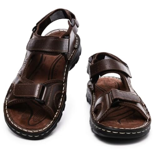 Image of Arkbird Men's Sandals, Closed Toe Leather Fisherman Outdoor Hiking Sport Shoes Summer