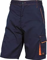 Deltaplus M6BERBMXG Panostyle Arbeitsbermuda Aus Polyester/Baumwolle, Marineblau-Orange, Größe XL