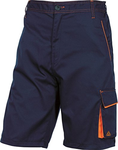 Deltaplus M6BERBMXG Panostyle Arbeitsbermuda Aus Polyester/Baumwolle, Marineblau-Orange, Größe XL