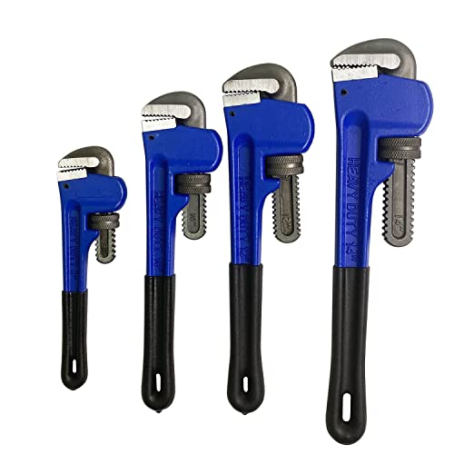 HFS 4-Pack Heavy Duty Adjustable Pipe Wrench Set