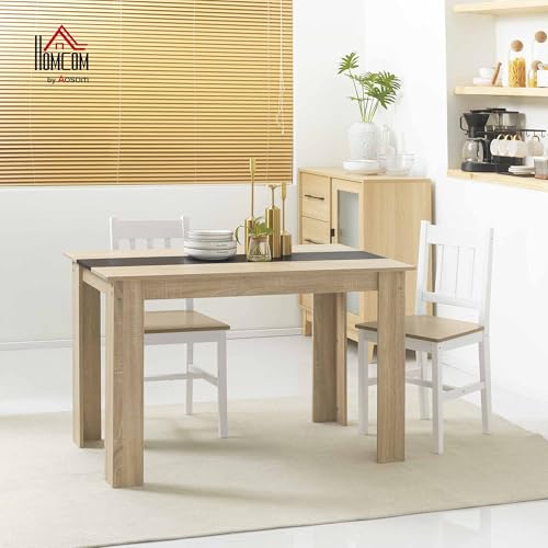 Variante de HOMCOM mesa de cocina 120x69x75 cm Roble y Negro