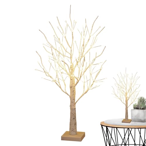 Abedul blanco artificial con 144 luces LED de mesa de 60 cm 8
