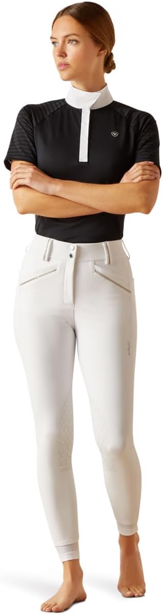 ARIAT Women's Tri Factor Grace Knee Patch Breech, White, 26