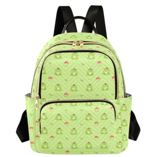 Mochila de rana y caracol talla S en poliéster ligero casual para mujer