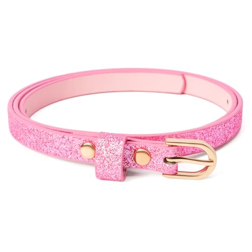 Peppercorn Kids Ultra Skinny Sparkly Belt S/M 4-7YR Candy Pink