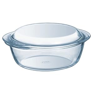 Pyrex Essentials Glass round Casserole Alta resistenza 1,6 L (+ coperchio 0,5L)