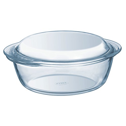 Pyrex - Casserole ronde en verre Essentials Haute résistance 1,6 L (+ 0.5L Lid)
